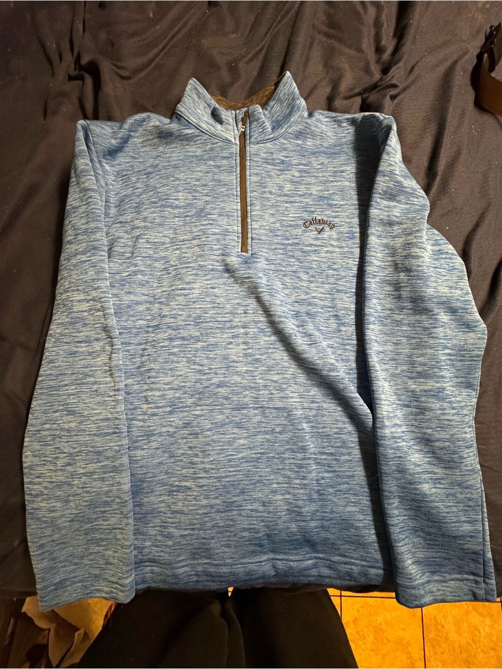 Callaway Men's Heather Light Blue Quarter-Zip Pullover